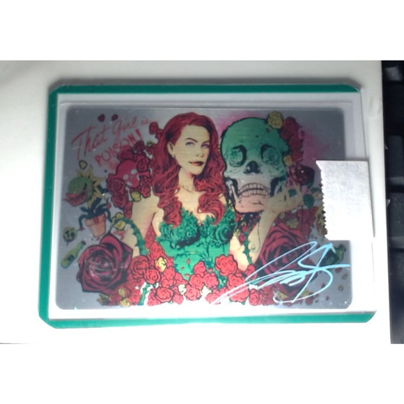 Poison Ivy James ST ARO Signed and Dated With S Number Metal Trading Card COA - Picture 1 of 2